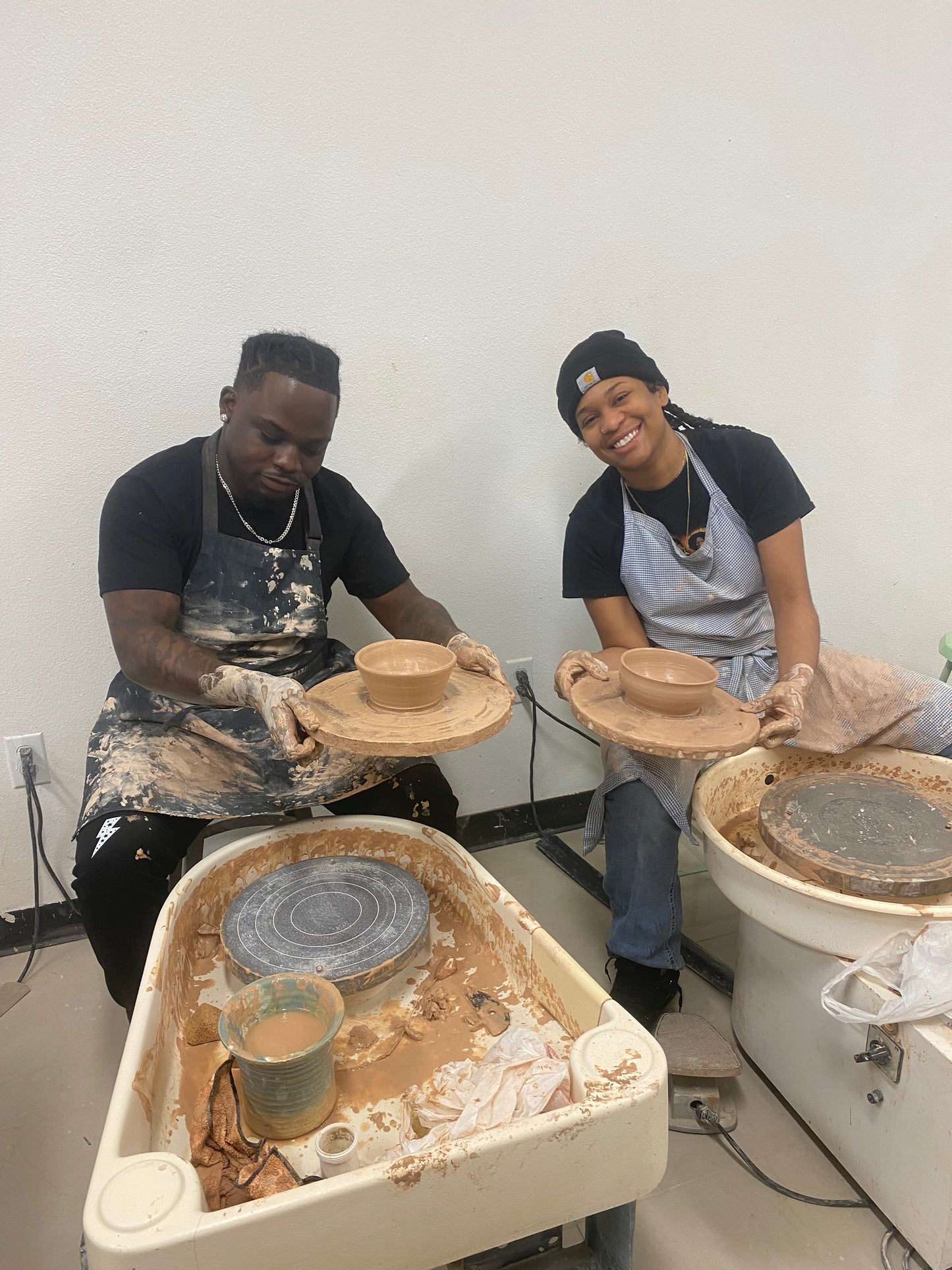 Intro/Beginner Pottery Wheel class 6pm-8pm, one time class.  Select your day. Great for individual, couples or groups of friends text or call Anthony7027529560 with any questions
