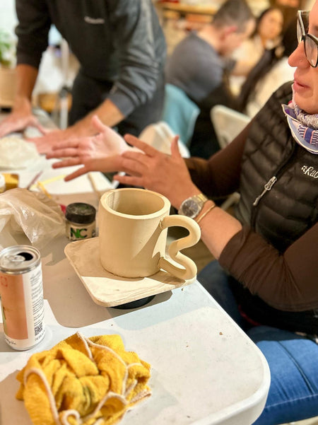 Hand building pottery class with Rocio at Animal House Pottery in Las Vegas, NV